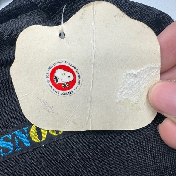 1980s Snoopy Vintage Lunch Box Handbag Cartoon‎ Character Black Small Bag. NWT - Picture 4 of 10